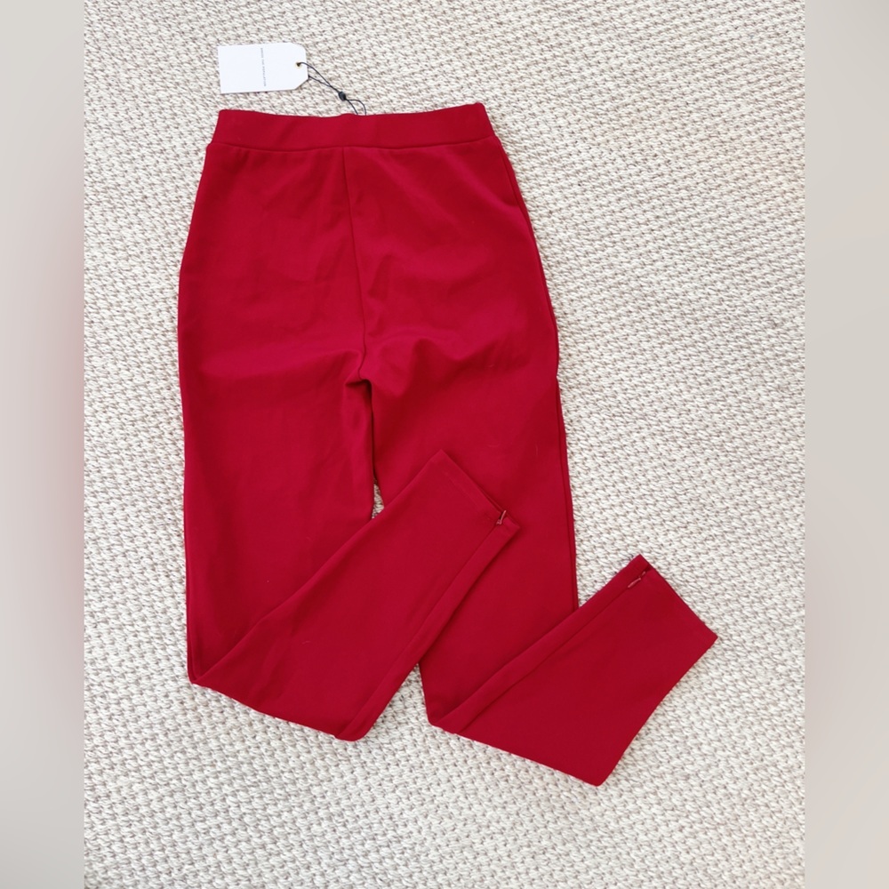 NWT Dress the Population Women's Red Classic Ponte Legging Small S - Picture 9 of 10